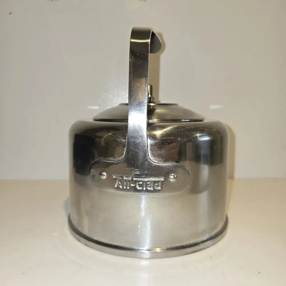 All Clad 2-Quart Tea Kettle Stainless Steel Cantalever Handle No Whistle